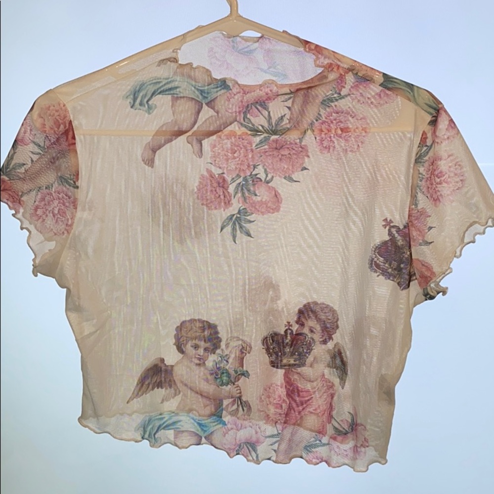 Sheer Angel Crop Top